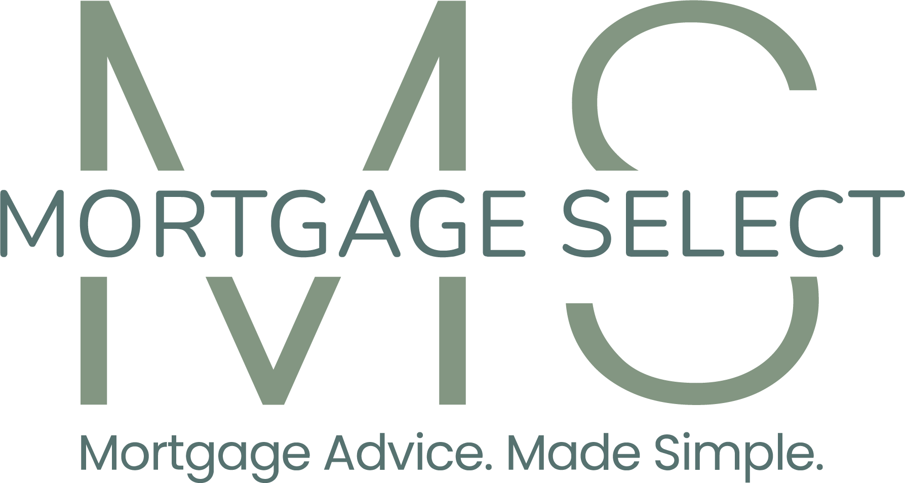 Mortgage Select Logo with tagline Mortgage Advice, Made Simple
